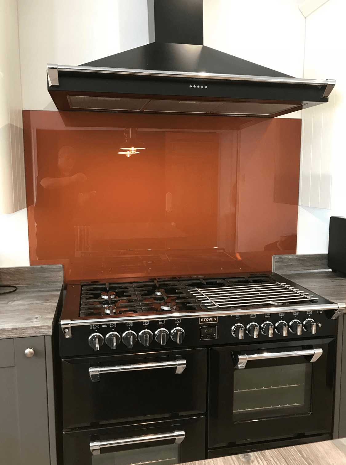 Glass Splashbacks Aged Copper and Accessories Made By Premier Range
